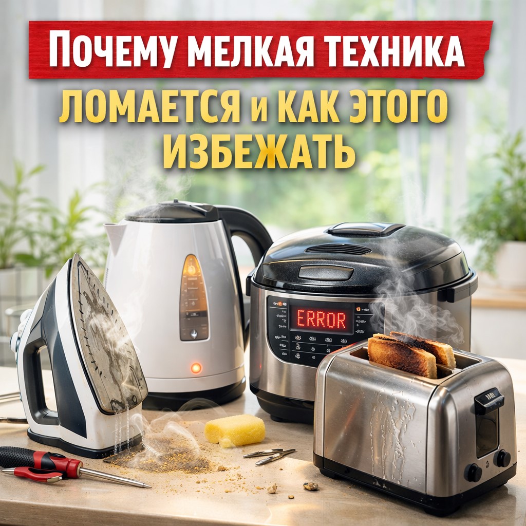 Почему мелкая бытовая техника выходит из строя и как этого избежать